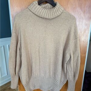 Classic Beige Turtleneck Sweater